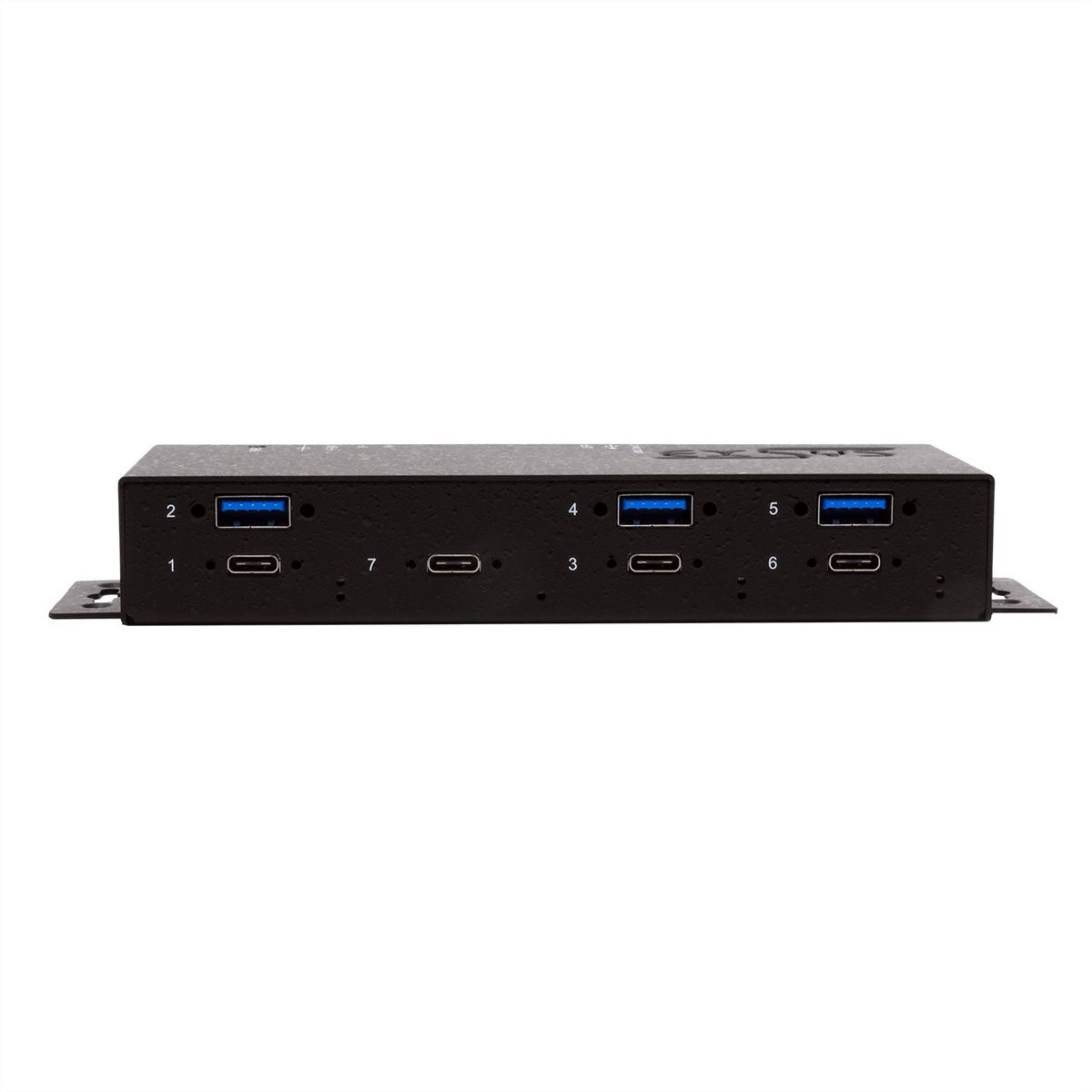 EXSYS EX-1237HMVS Hub USB 3.2 Gen2 à 7 ports, avec 4 x USB-C et 3 x USB-A