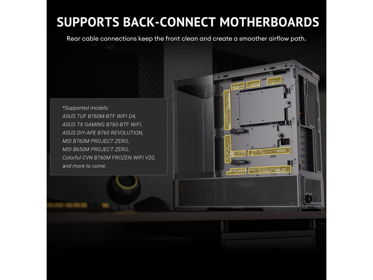 ANTEC Boîtier PC Constellation C6 Curve Air, format ATX Midi Tower, noir