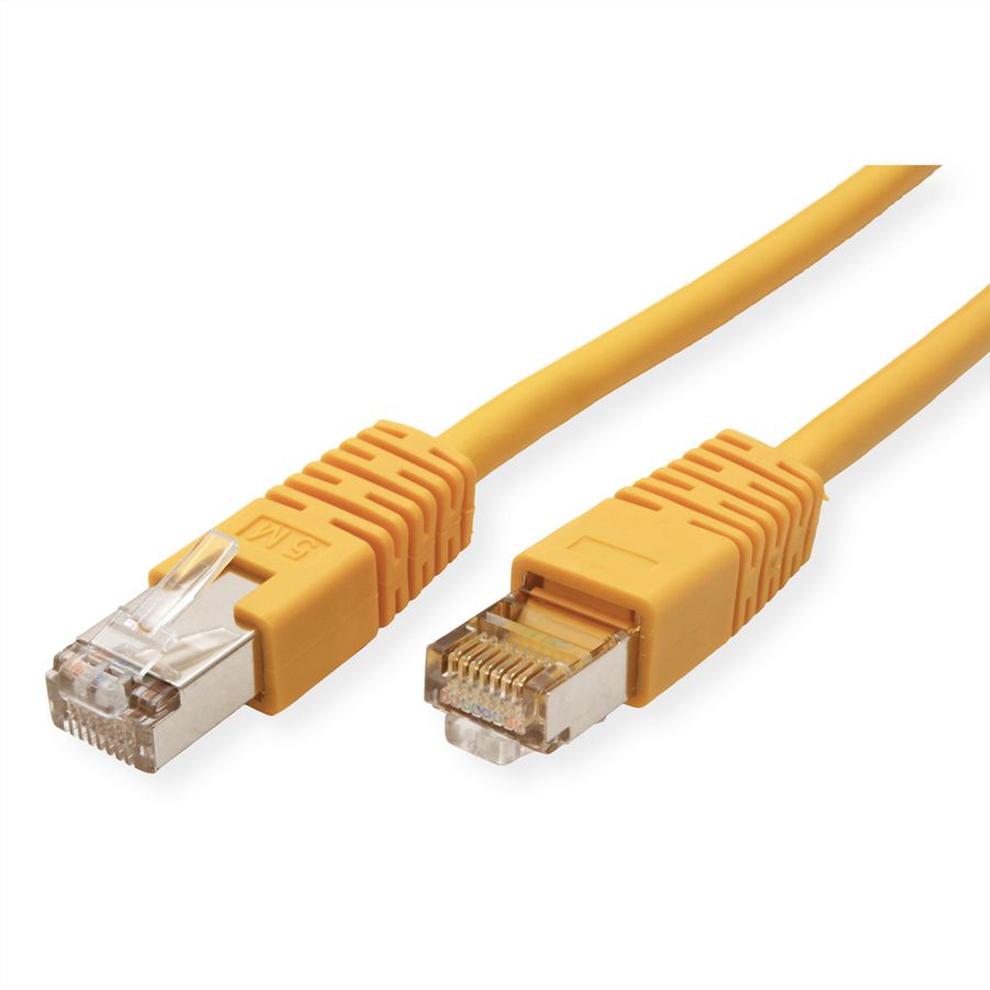 Cordon ROLINE Cat.5e (Classe D) SF/UTP AWG26, jaune, 3 m