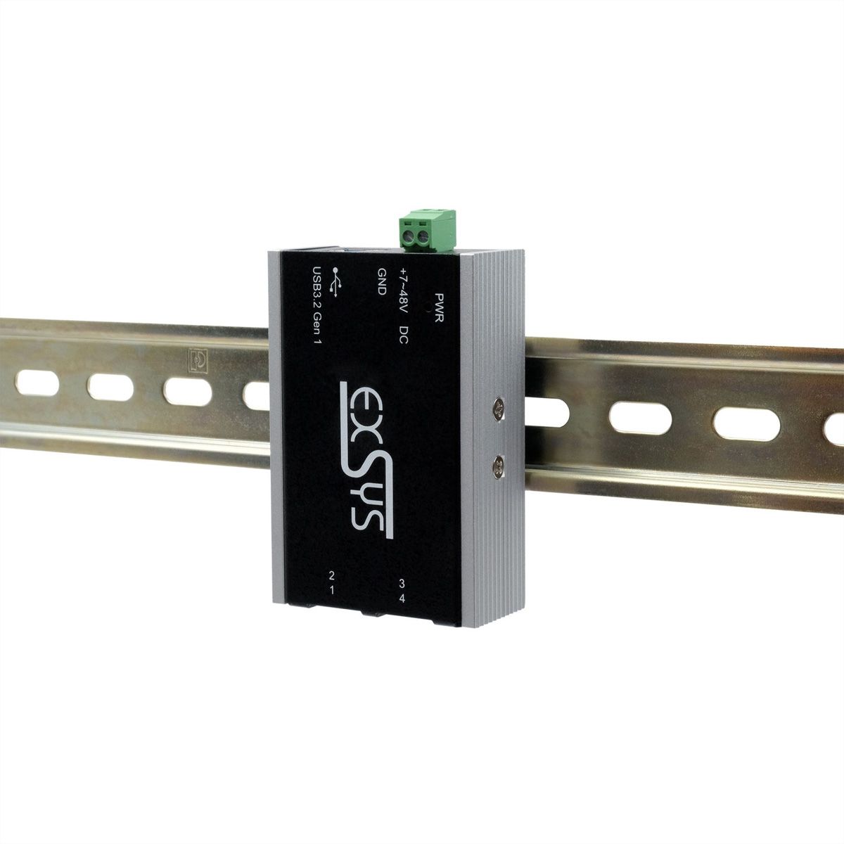 EXSYS EX-1181HMS-WT Petit hub métallique USB 3.2 Gen 1 à 4 ports