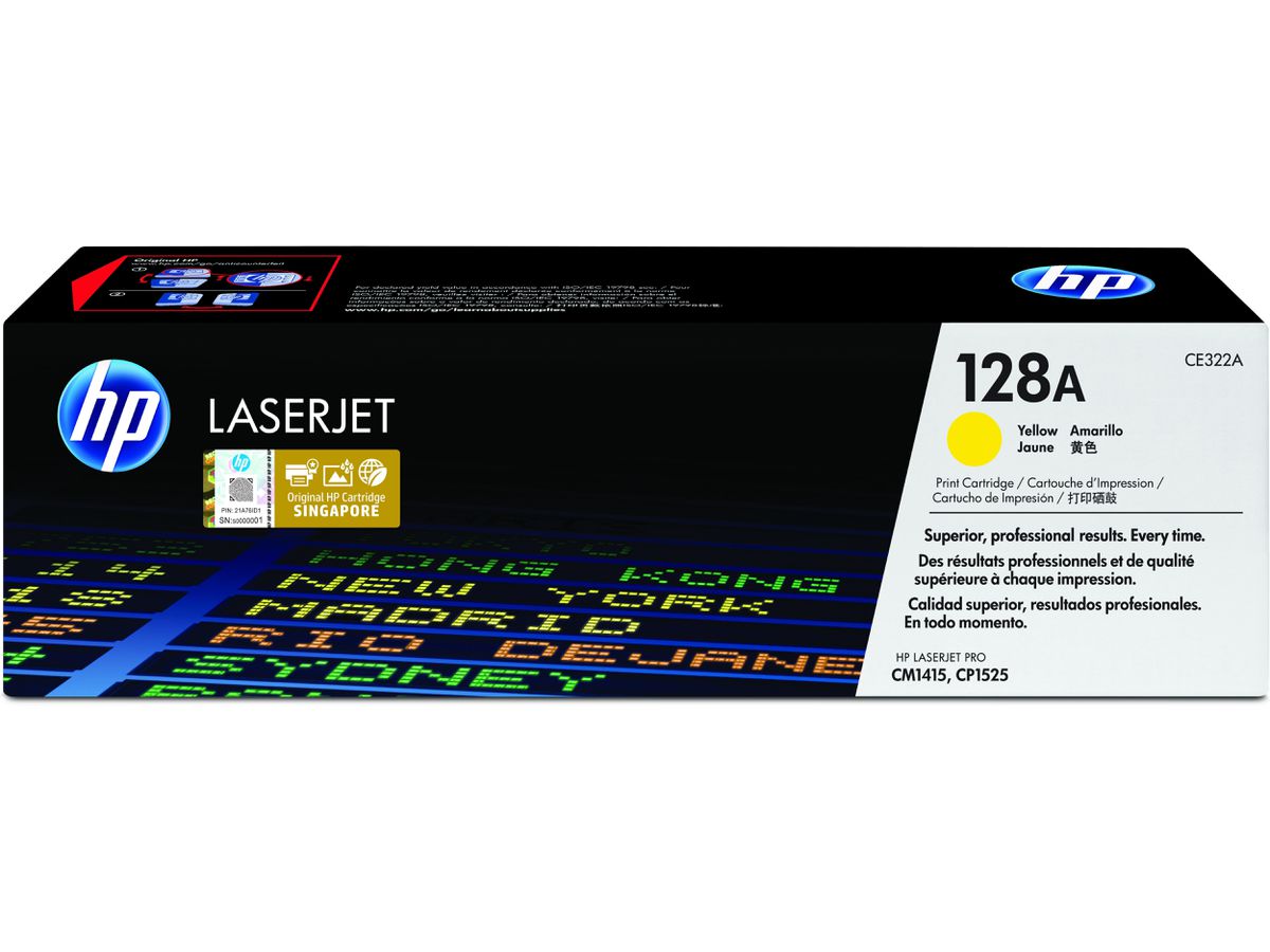 HP 128A toner LaserJet jaune authentique