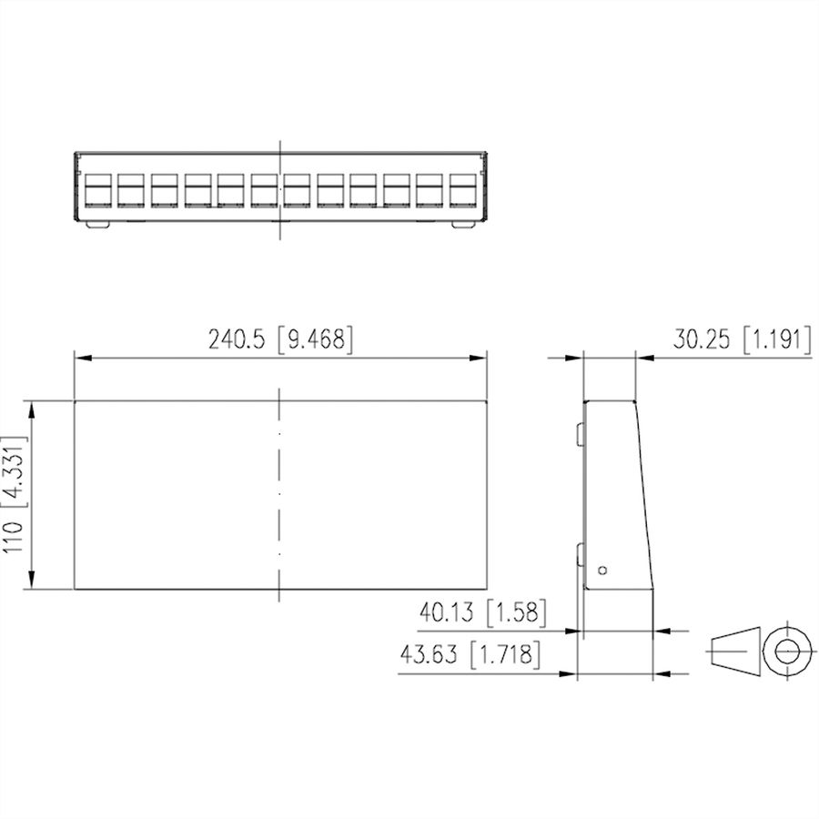 METZ CONNECT  Keystone boîtier en saillie 12 ports blanc pur, non équipé