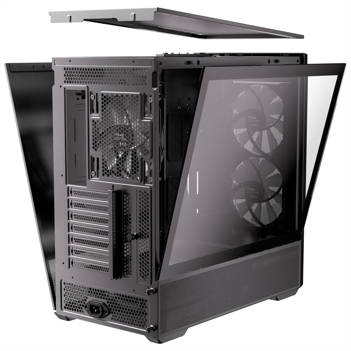 ANTEC FLUX Rear ATX/Micro-ATX/ITX Boîtier PC Midi Tower, noir