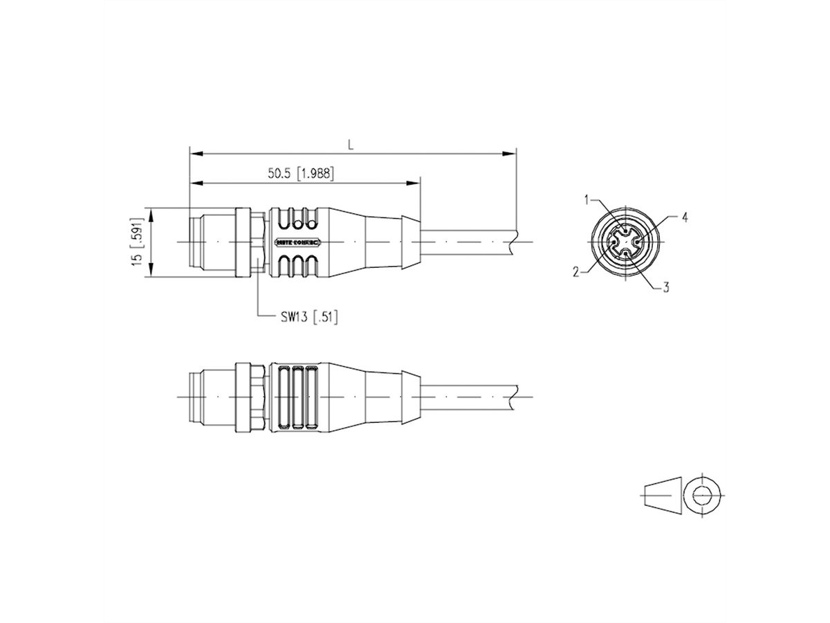 METZ CONNECT Câble Ethernet industriel M12, codage D, 5 m
