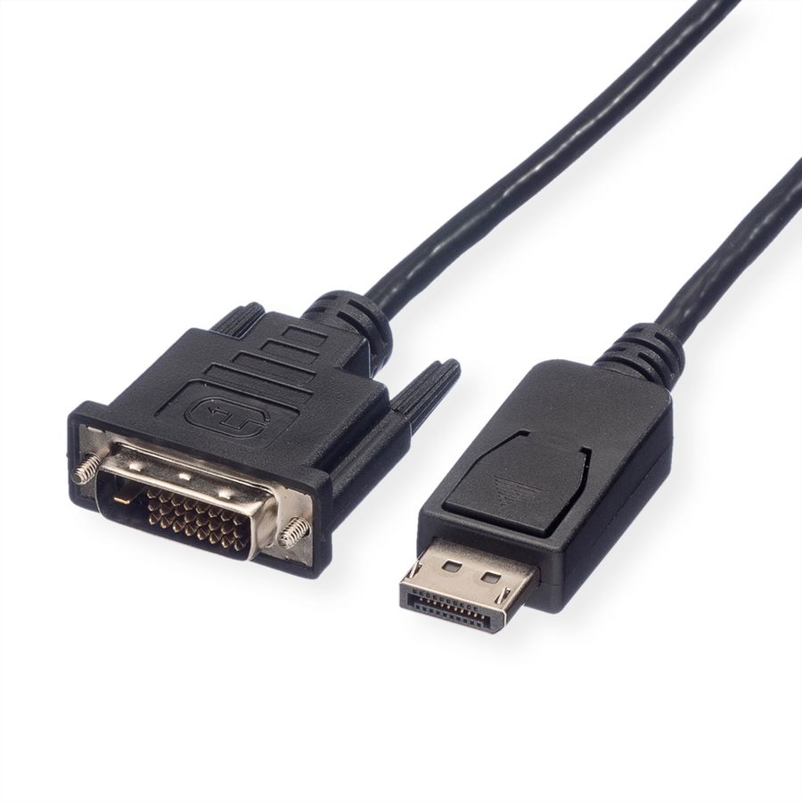 ROLINE Câble DisplayPort DP M - DVI M, noir, 1 m