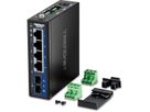 TRENDnet TI-G51SC Switch Rail DIN Gigabit industriel à 5 ports, avec port SC multimode