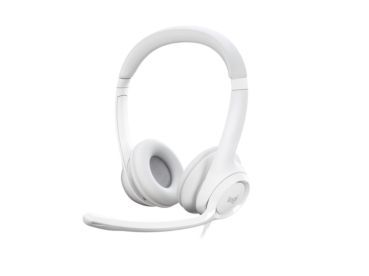 Logitech H390 Casque Avec fil Arceau Bureau/Centre d'appels USB Type-A Blanc