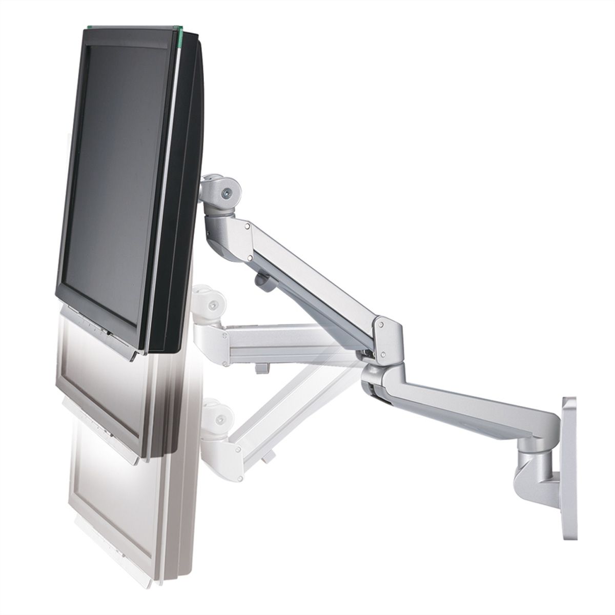 ROLINE Bras pour LCD, montage mural, Gaz, 4 articulations