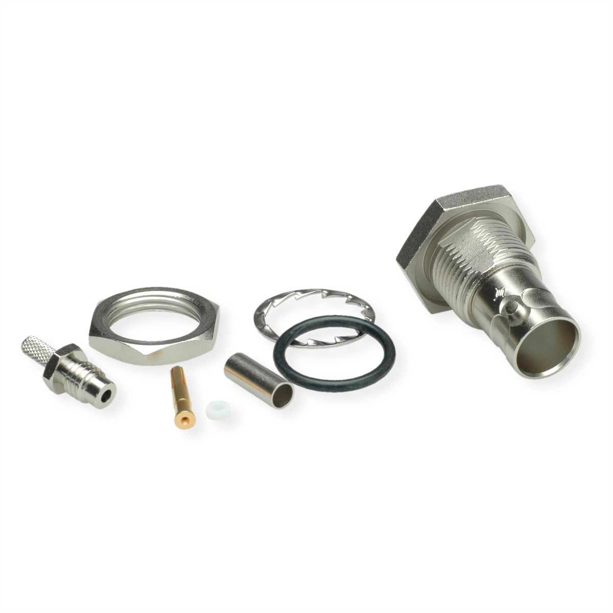 TELEGÄRTNER Prise d'installation de câble BNC 75 Ohm, pour sertissage RG179
