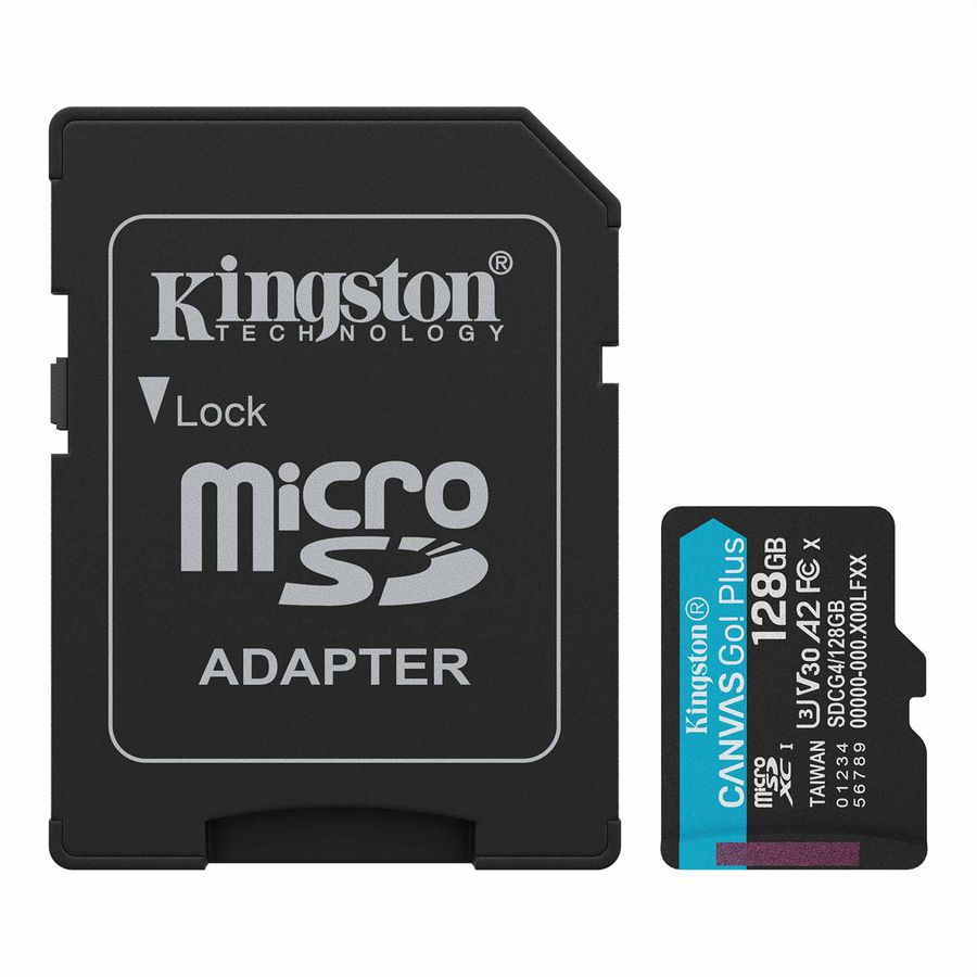 KINGSTON Carte mémoire microSD Canvas Go! Plus, 128 Go