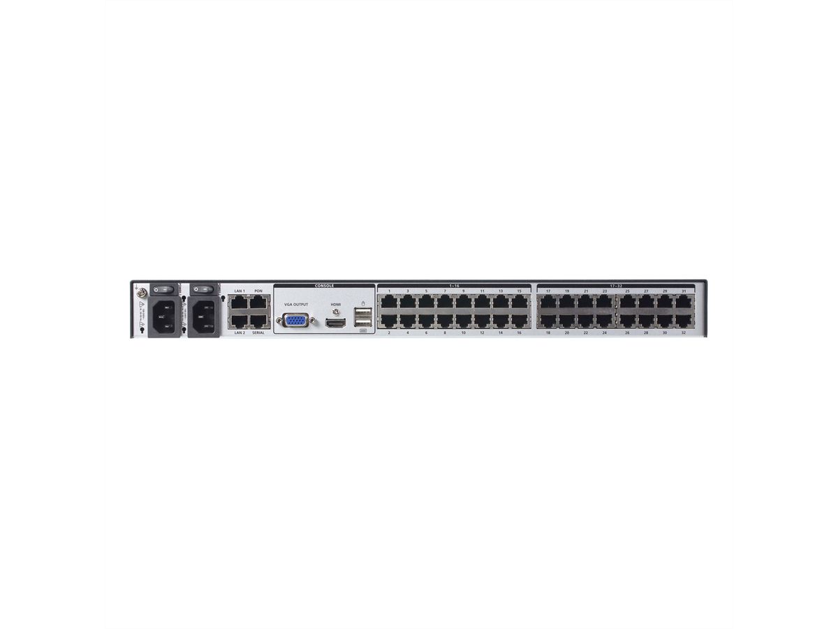 ATEN KN8032VB Accès partagé 1 local/8 distant commutateur KVM sur IP 32 ports multi-interface Cat 5