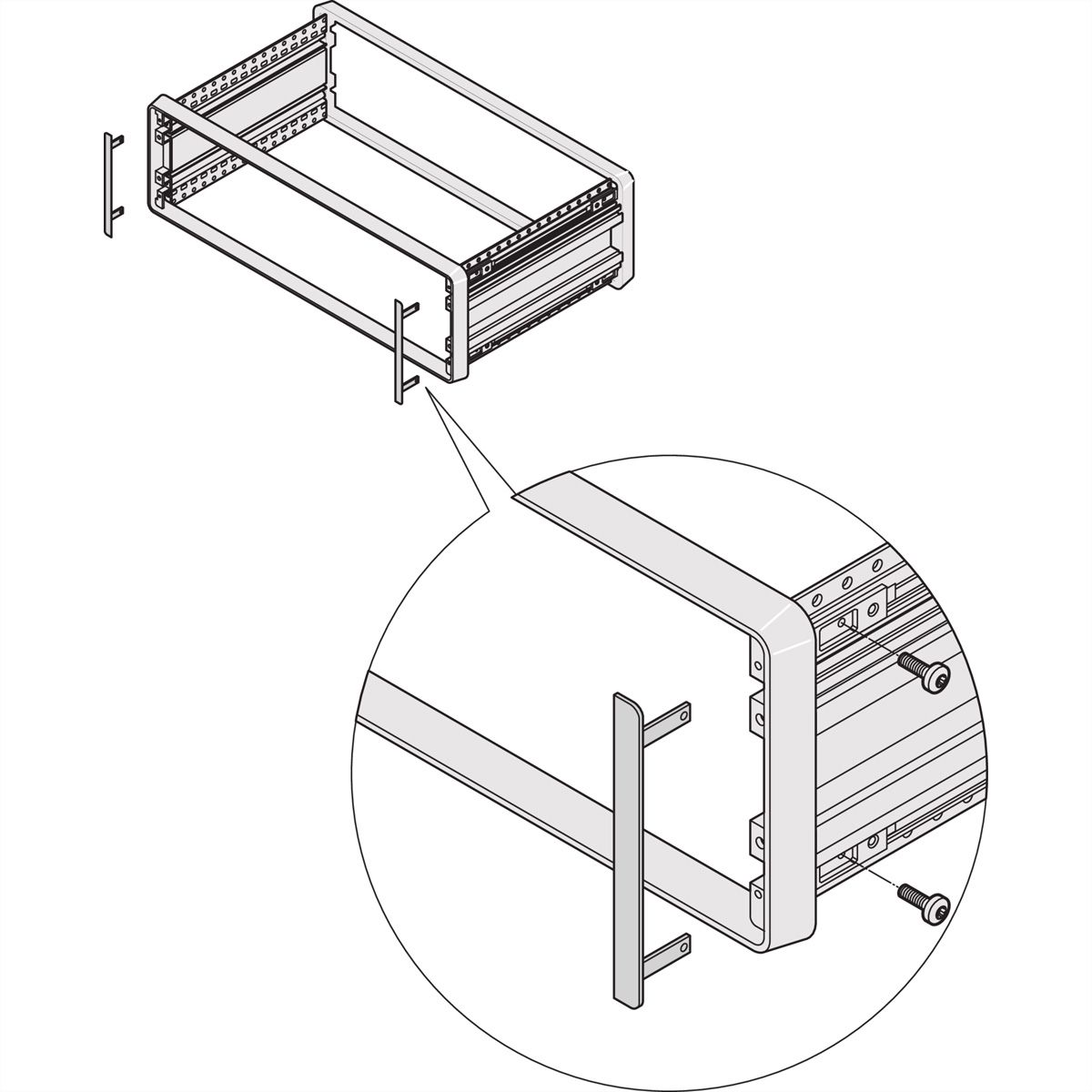 Équerre de remplissage CompacPRO SCHROFF, 2 U