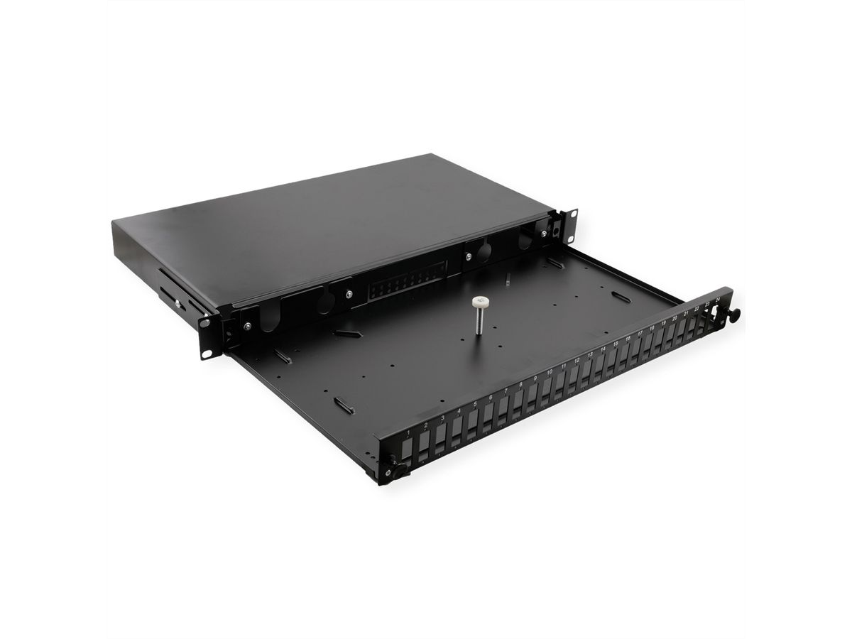 VALUE Panneau de brassage vide 1 UH, amovible, 24x SC-DX/LC quadruple