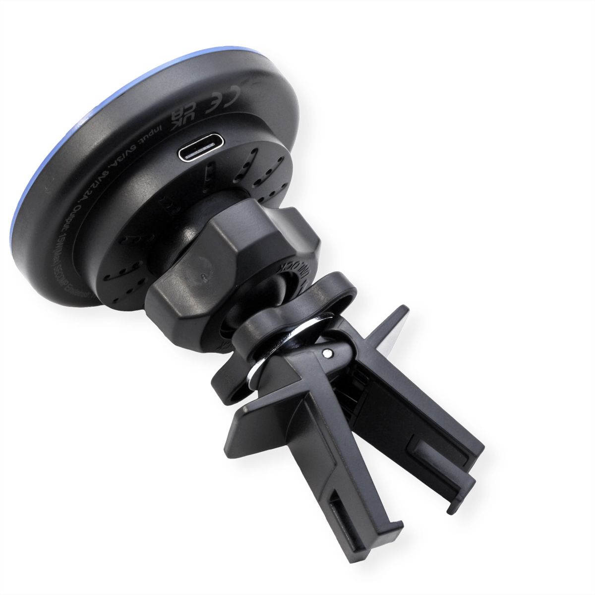 ROLINE Chargeur sans fil (15W) et support pour smartphone de voiture, induction