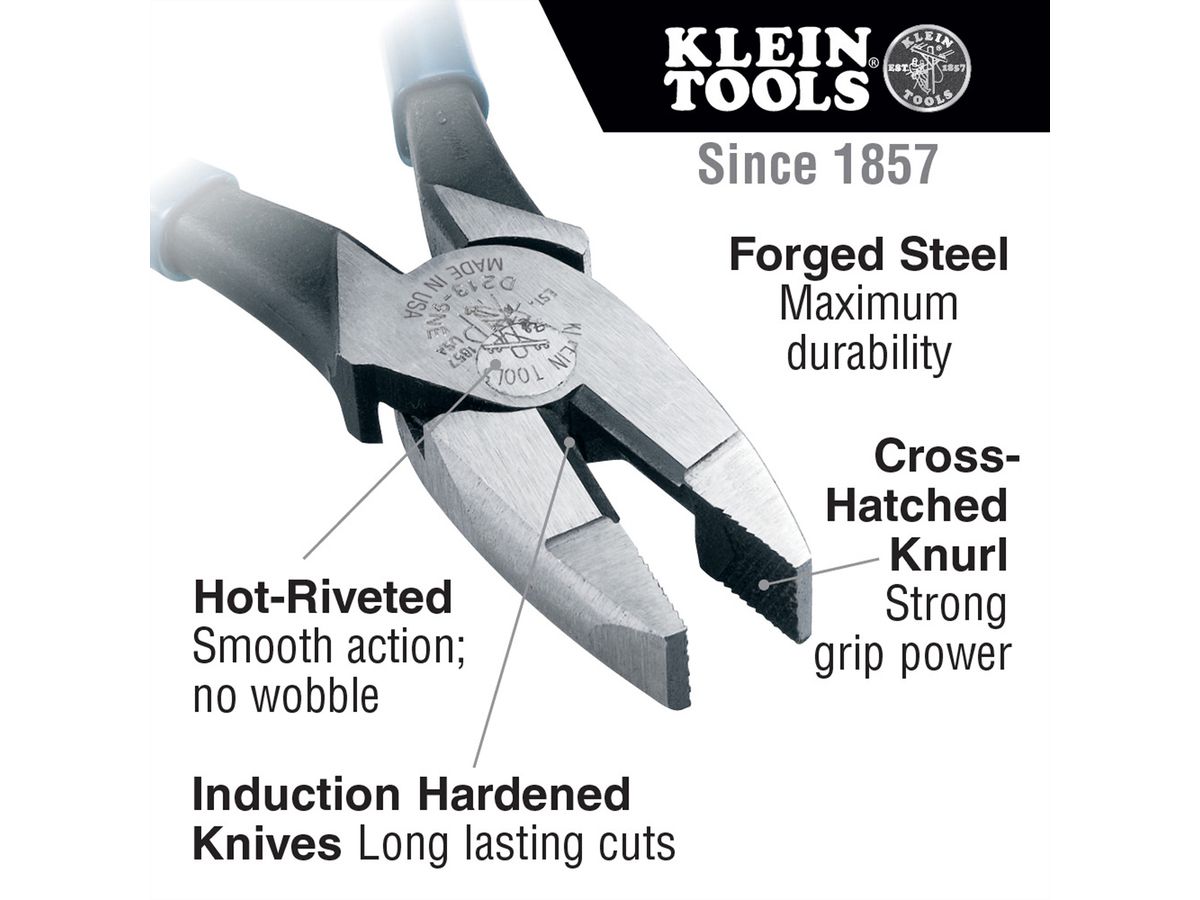 KLEIN TOOLS HD213-9NE Pince isolée, New England, 238 mm