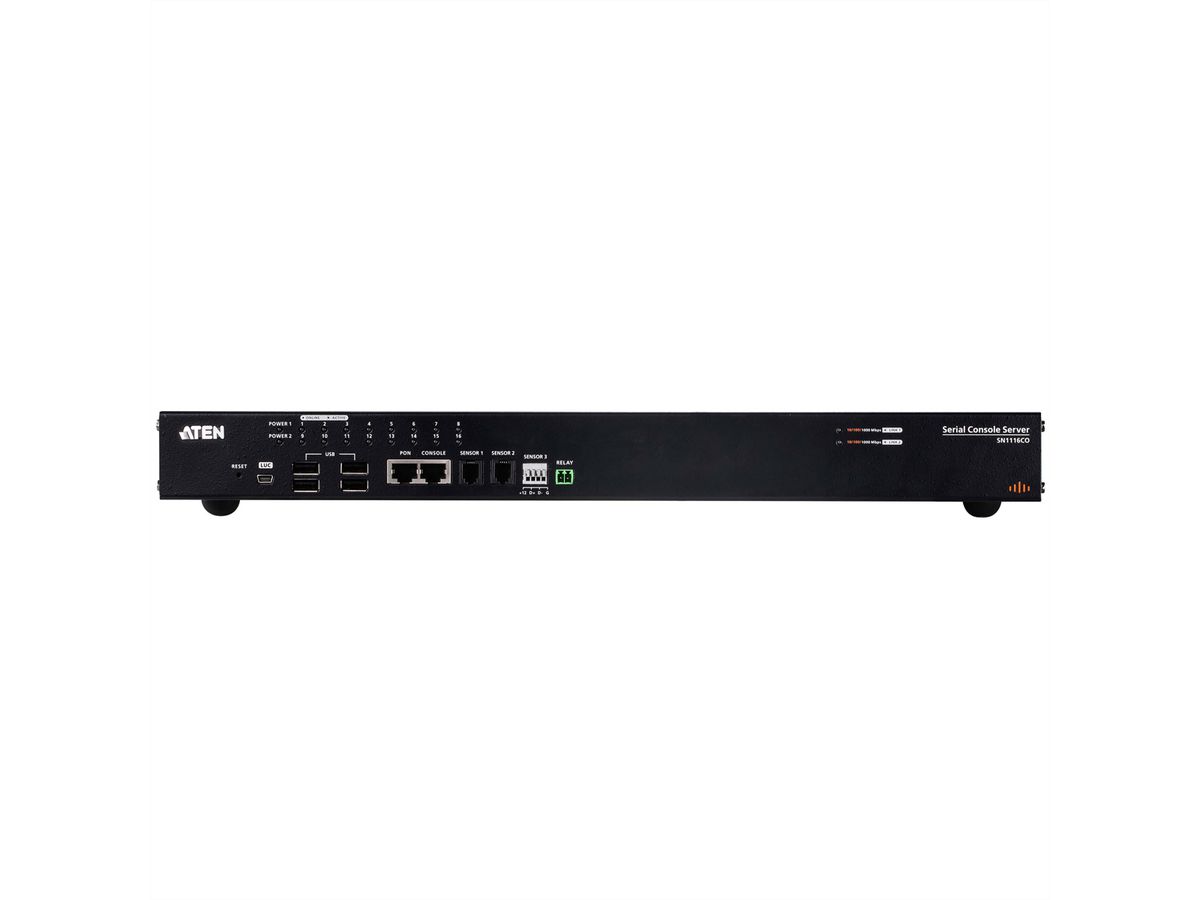 ATEN SN1116CO Serveur Console Série Série 16 ports avec double alimentation / SFP