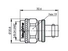 TELEGÄRTNER Adaptateur BNC femelle / N mâle
