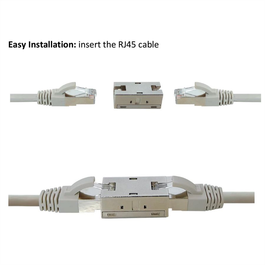 ROLINE Coupleur RJ-45 blindé, Cat.6A (Classe EA), boîtier métallique