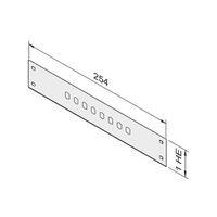 SCHROFF 10" face avant avec découpes, 8 ports ST, 1,5 mm, acier, RAL 7035