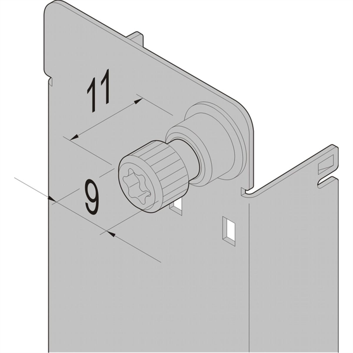 Vis de fixation SCHROFF pour la face avant MTCA.4