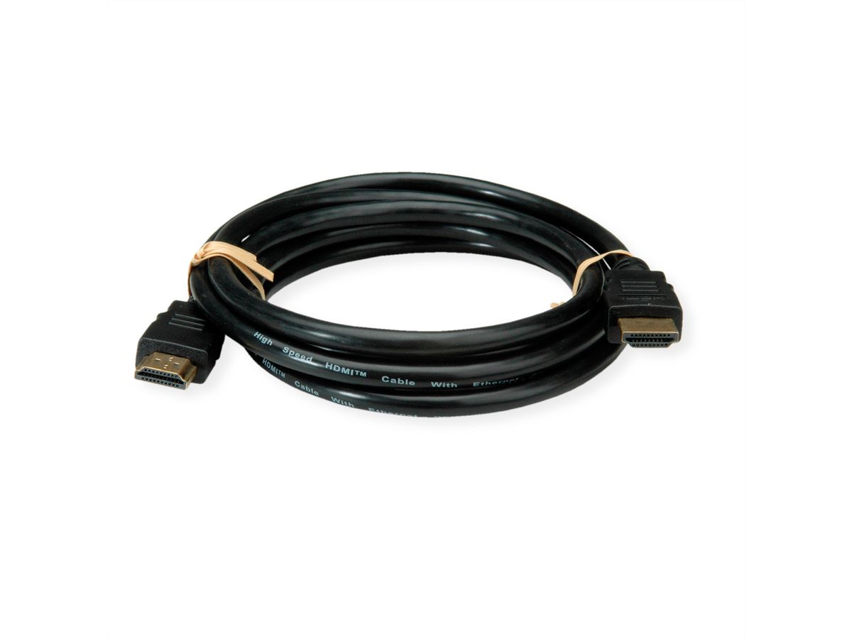 ROLINE RM Câble HDMI Ultra HD 8K avec Ethernet, M/M, noir, 1 m