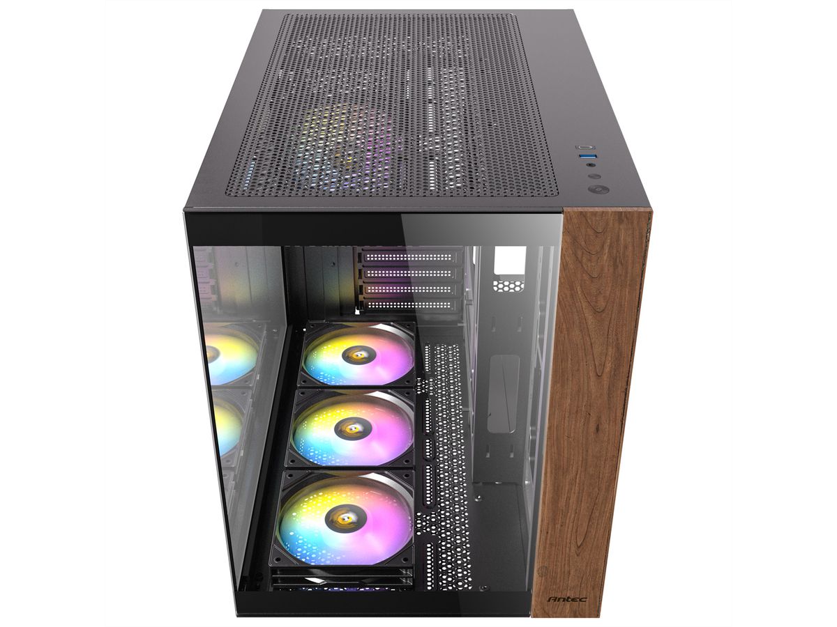 ANTEC CX800 ARGB_B Wood Boîtier PC Midi Tower Black ATX