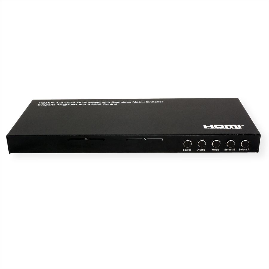 VALUE Switch matriciel HDMI 4x2 QUAD multi vues, commutation sans rupture