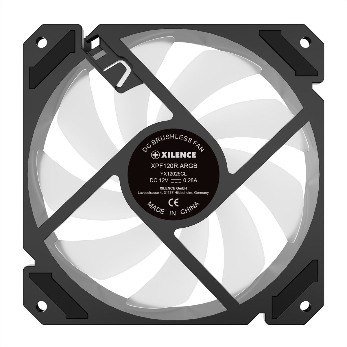 XILENCE Performance A+ REVERSE XF065, Ventilateur LED ARGB 120 mm noir