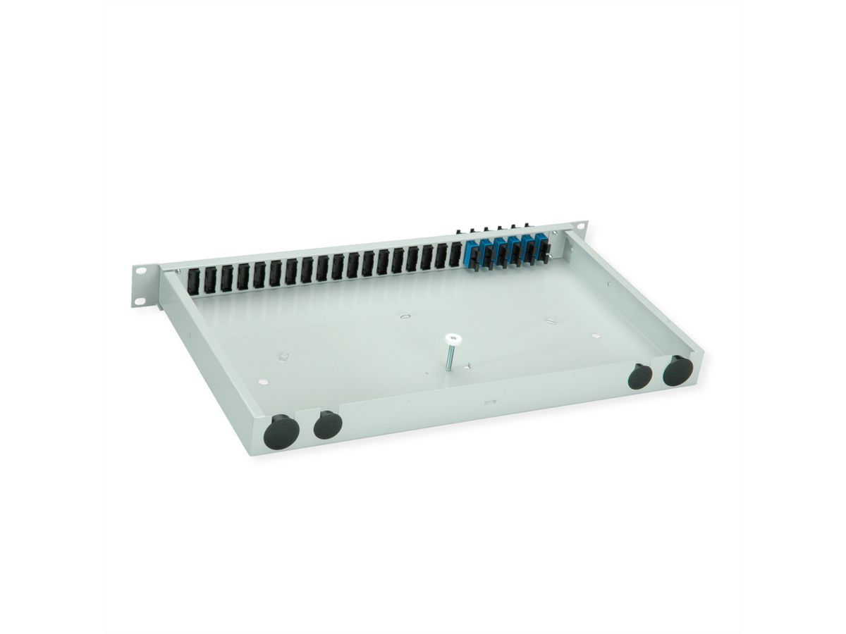 TELEGÄRTNER BASIS eco Panneau FO avec coupleurs, 6x SC Duplex, bleu, OS2