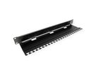 ROLINE 19" Passe-câbles, Avec brosse 1U noir