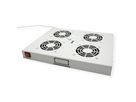 ROLINE 19" Unité de ventilation, 4 ventilateurs, Thermostat gris