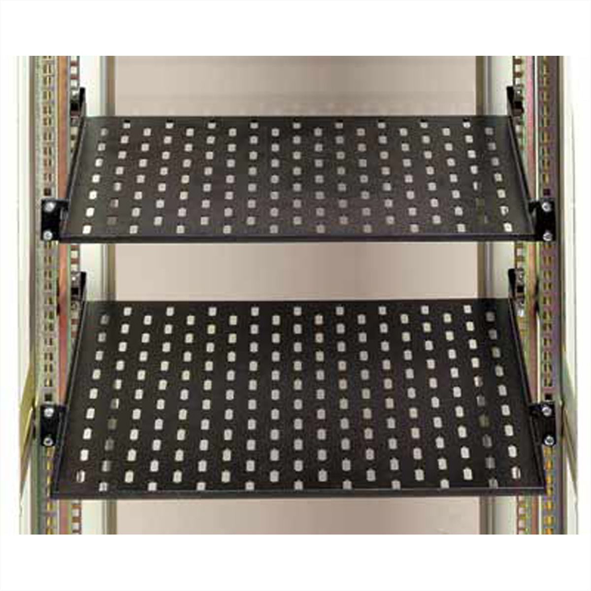 CONTEG Etagère 19", 1U, noire, 435 x 250 mm, max. 15kg