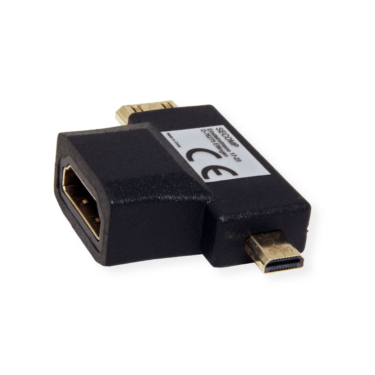VALUE Adaptateur T-HDMI, HDMI  - HDMI Mini + HDMI Micro