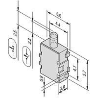Microrupteur SCHROFF pour AMC Carrier Mechanics, normalement fermé