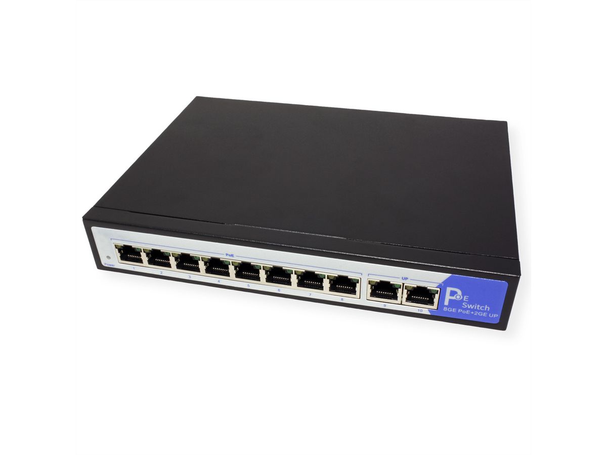 VALUE Switch PoE+ Gigabit Ethernet, 8+2 ports