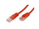 Cordon ROLINE Cat.5e (Classe D) UTP confectionné, rouge, 0,5 m