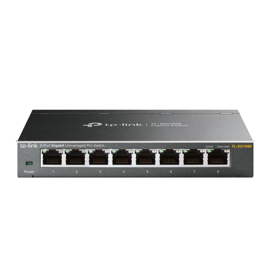 TP-Link TL-SG108E commutateur réseau Géré L2 Gigabit Ethernet (10/100/1000) Noir