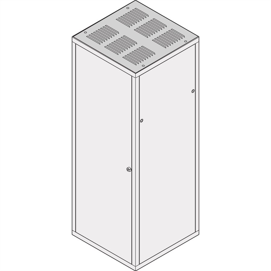 SCHROFF Eurorack Capot supérieur affleurant, persienné , RAL 7021, 600W 900D