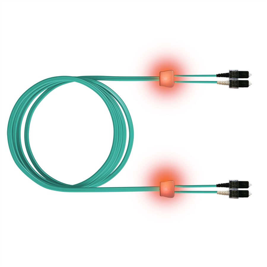 EasyLan Câble FO duplex 50/125µm OM3, SC/SC, turquoise, 1 m