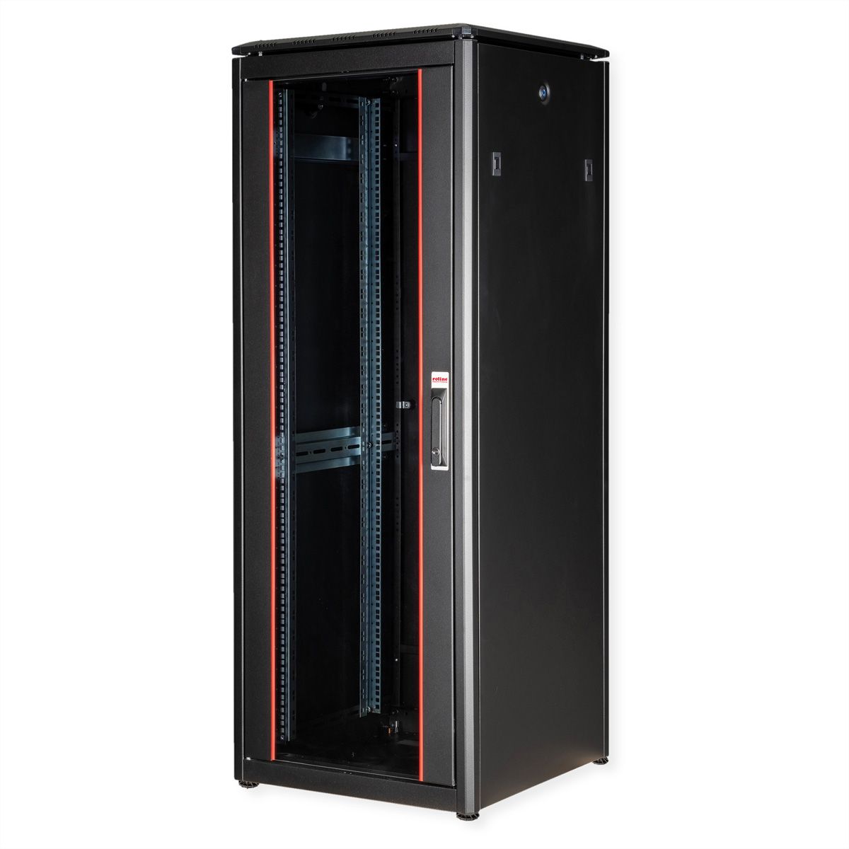 ROLINE 19" Baie réseau Pro 32U, 600x600 LxP Porte verre noir