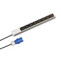 Bâti de prises SCHROFF, IEC C19, 16 A, IEC 60309 Plug, 8x IEC C19, 19"