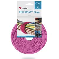 VELCRO® One Wrap® Strap 20mm x 230mm, 100 pièces, rose