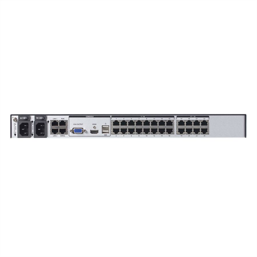 ATEN KN2124VB Commutateur KVM sur IP 24 ports Cat.5 Multi-Interface, 1 local/2 distant
