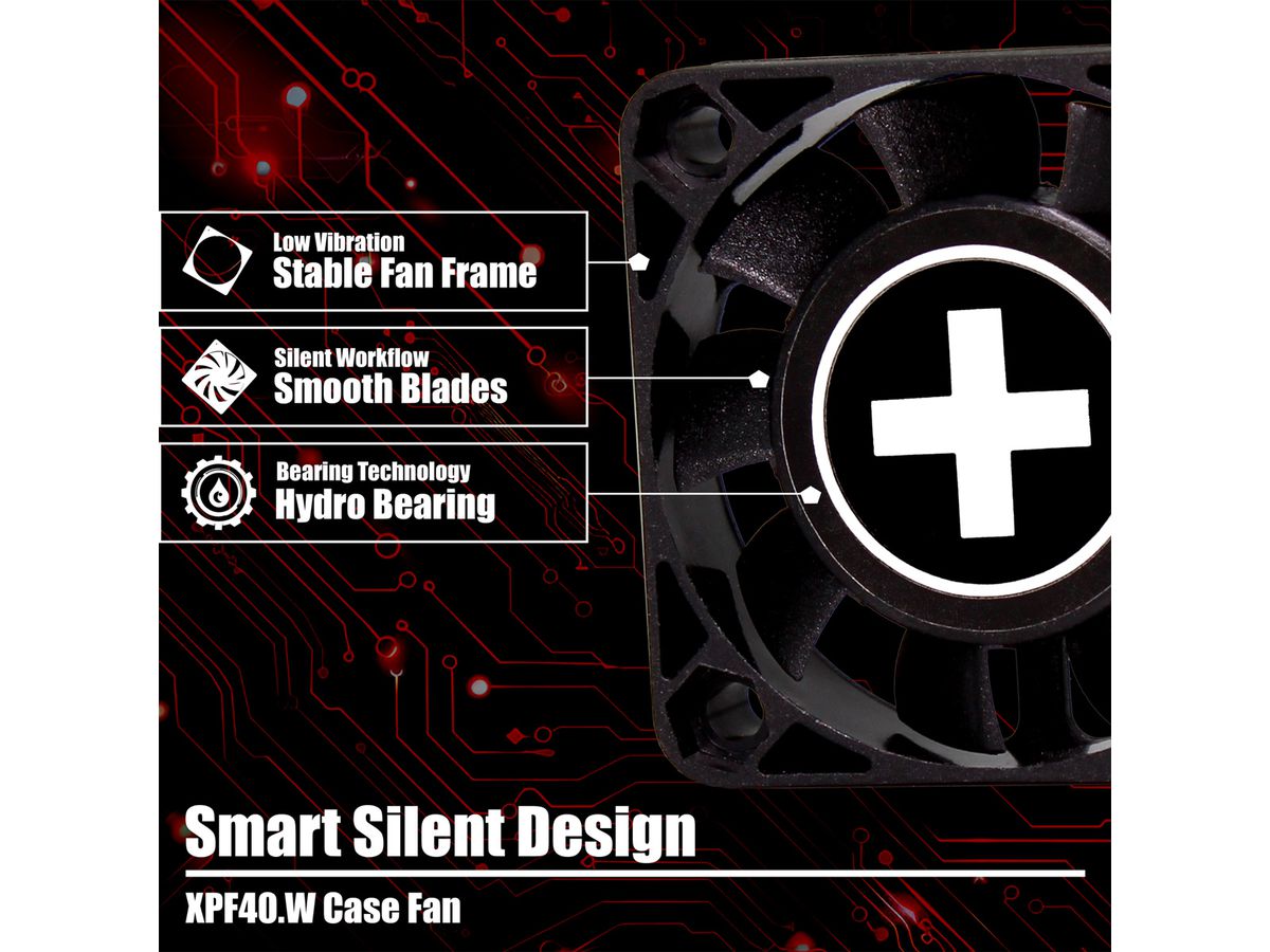 Xilence XPF40.W Ventilateur de boîtier 40mm, 3PIN, White Box