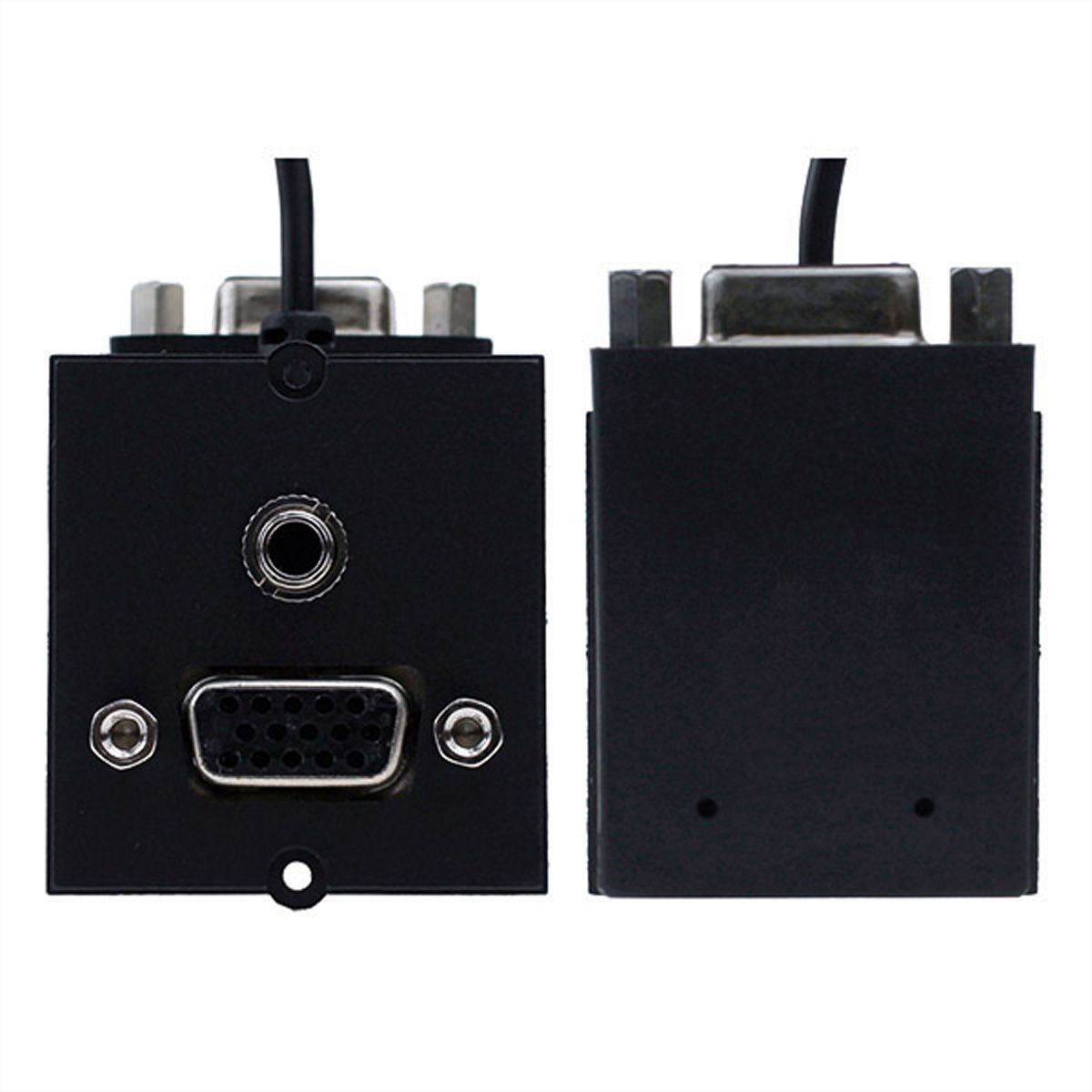 BACHMANN Cadre 1xVGA+ 3,5mm, Sortie sur côté à 90°