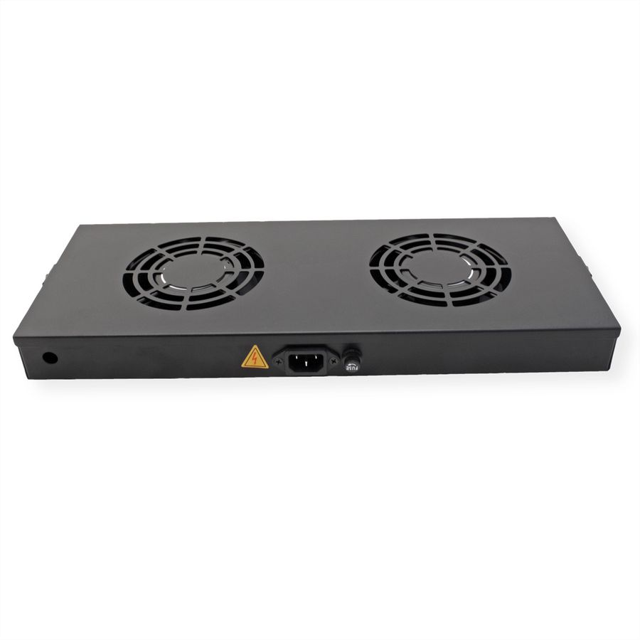 ROLINE 19" Unité de ventilation, 2 ventilateurs, ON/OFF, noir
