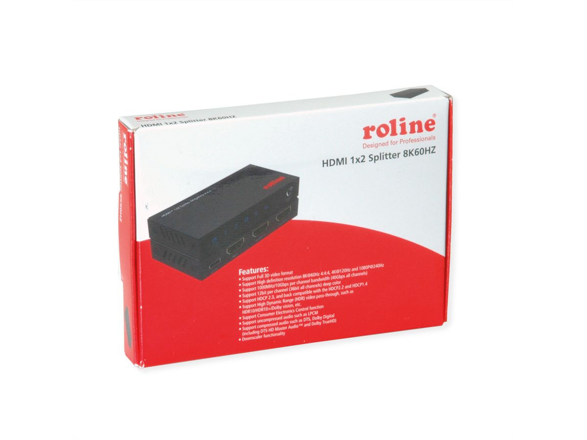 ROLINE Distributeur HDMI, 8K, 2 ports