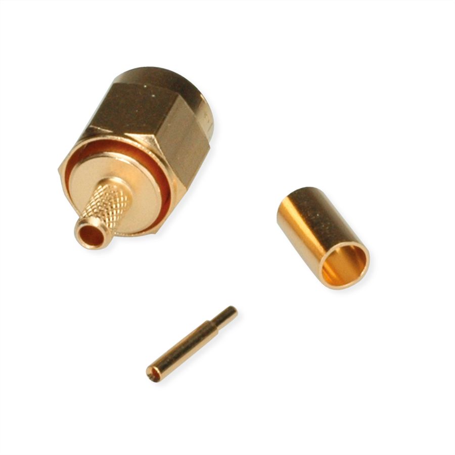 TELEGÄRTNER Connecteur SMA à sertir pour RG-316/U, plaqué or Connexion à souder/à sertir