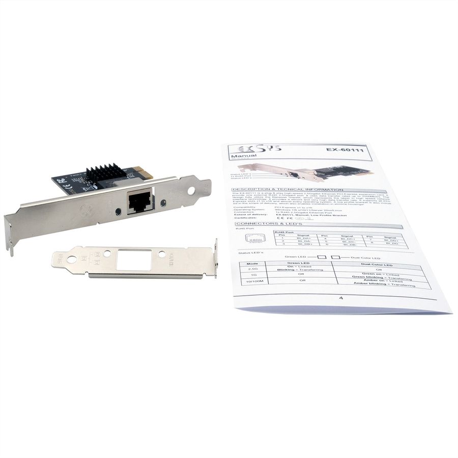 EXSYS EX-60111 Carte PCIe 1 port 2.5Gigabit
