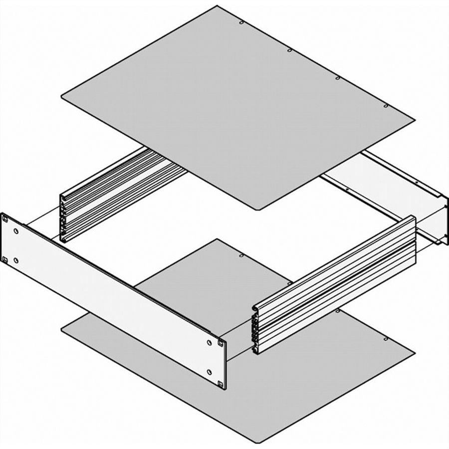Plaque de recouvrement MultipacPRO SCHROFF, lisse, profondeur 220 mm